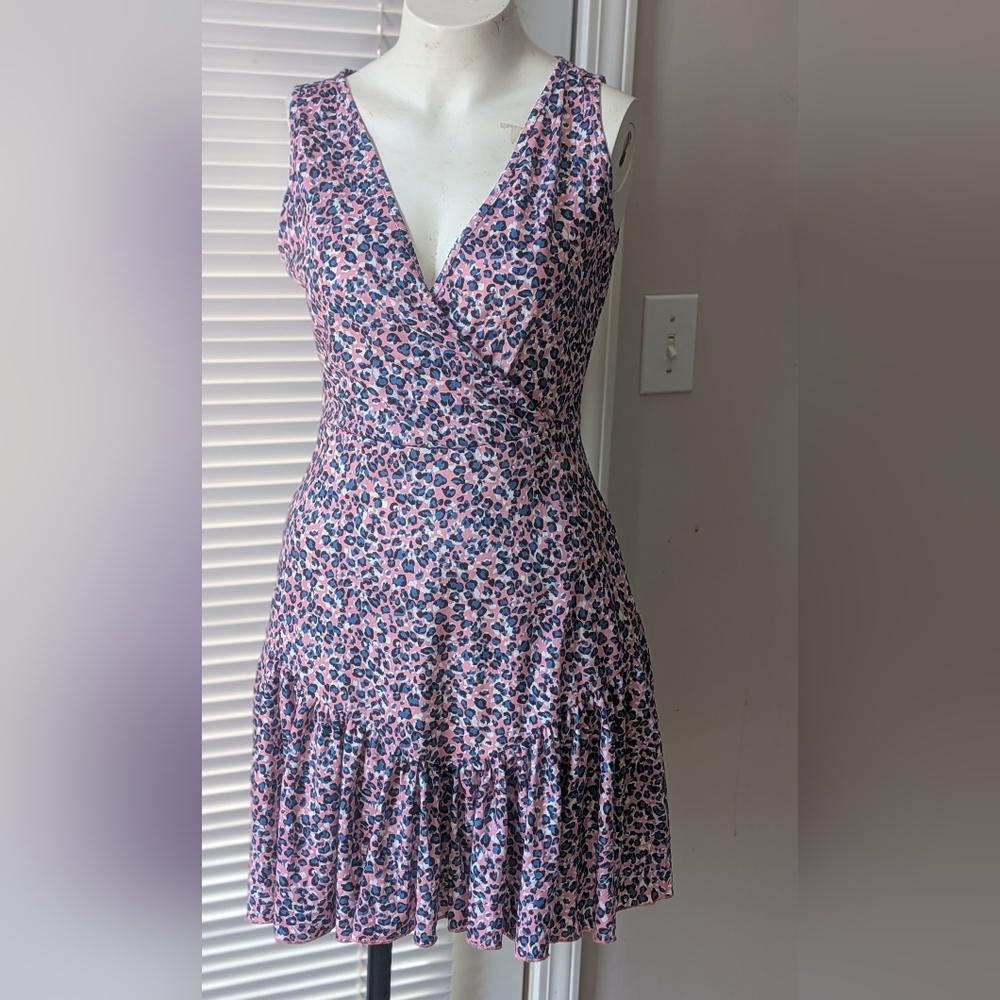 Pink Pattern Sleeveless Dress